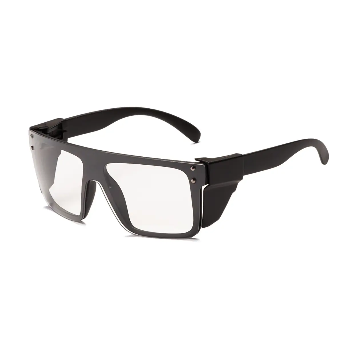Bright Green Photochromic Anti-Blue Light UV400 Auto-Darkening Clear to Smoke Lens Transitional ANSI Z87.1 Safety Sunglasses with Removable Side Shields 142x156mm