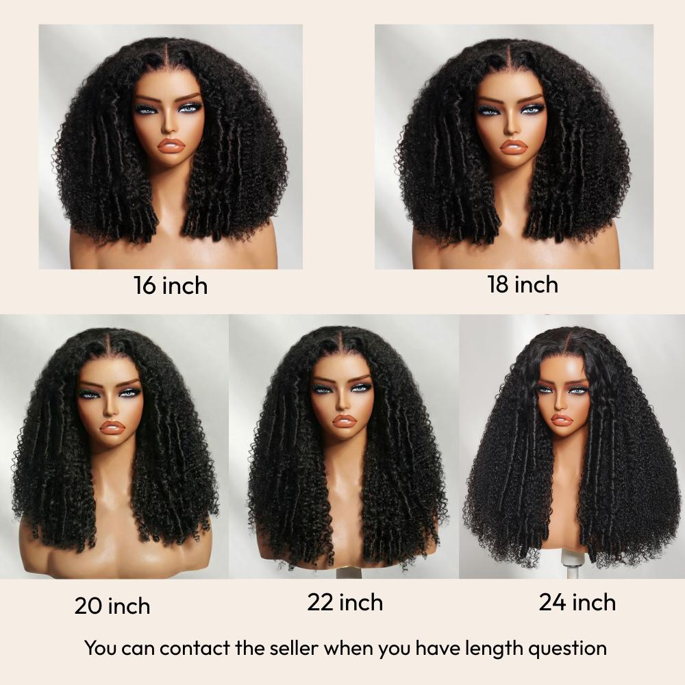 UNice 250% Density Afro Kinky Curly Wig with Burmese Curly Layer Pre Bleached Glueless 7x5 HD Lace Closure Human Hair Wigs with Drawstring Pre Plucked Natural Hairline Beginners Friendly #SpringStatements