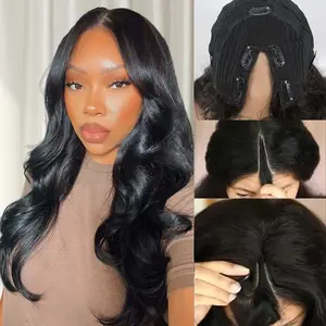 QVR Glueless Body Wave Beginner Friendly V Part Wig Body Wave Human Hair Wigs No Sew In No Gel NO Leave Out