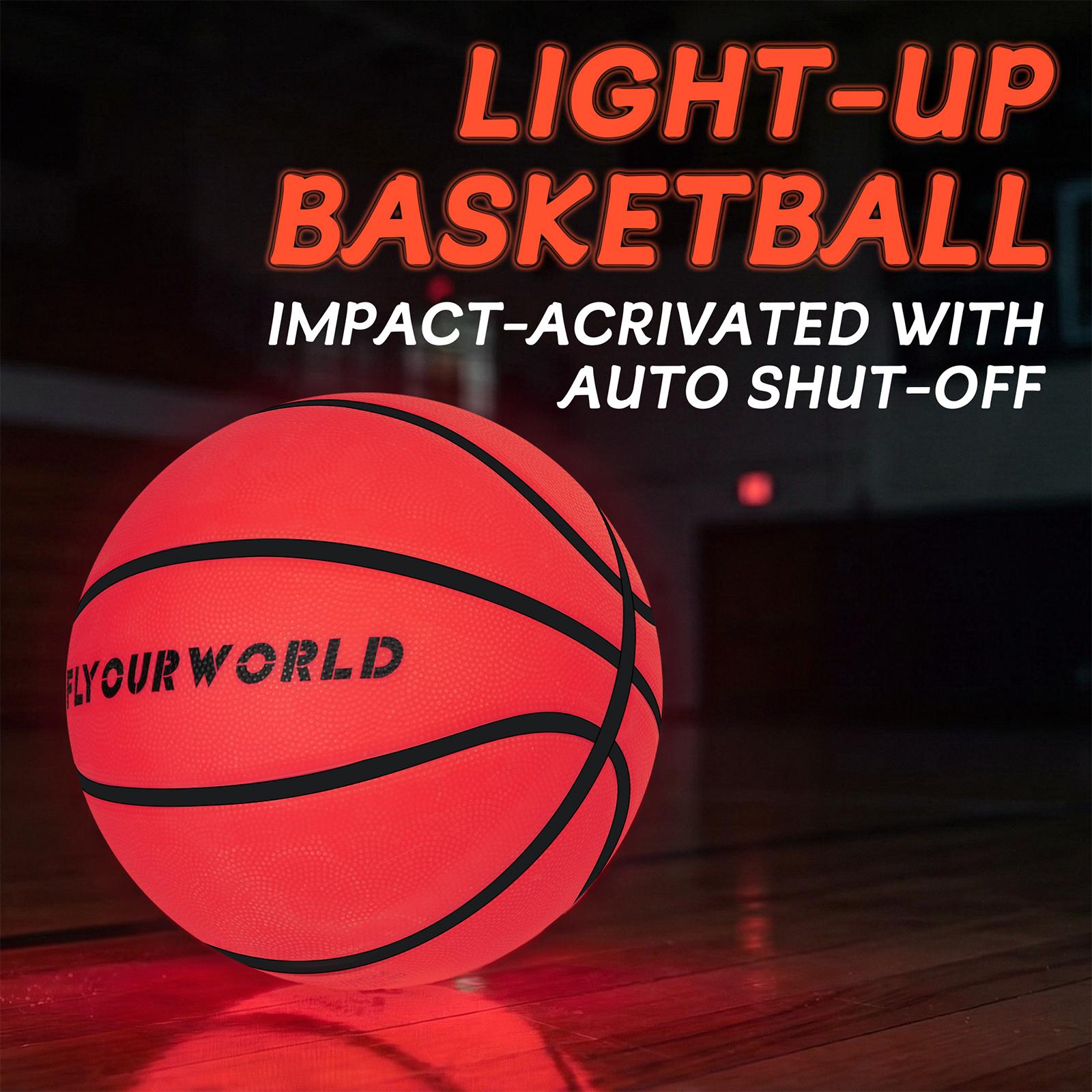 Light Up LED Basketball, Glow in The Dark, Sizes 7 Light Up Ball for Kids, Teens & Adults, Red Glow for Outdoor Games, Sports, Birthday Gifts Ideas for Boys Light Up LED Basketball, Glow in The Dark, Sizes 7 Light Up Ball for Kids, Teens & Adults, Red Glow for Outdoor Games, Sports, Birthday Gifts Ideas for Boys