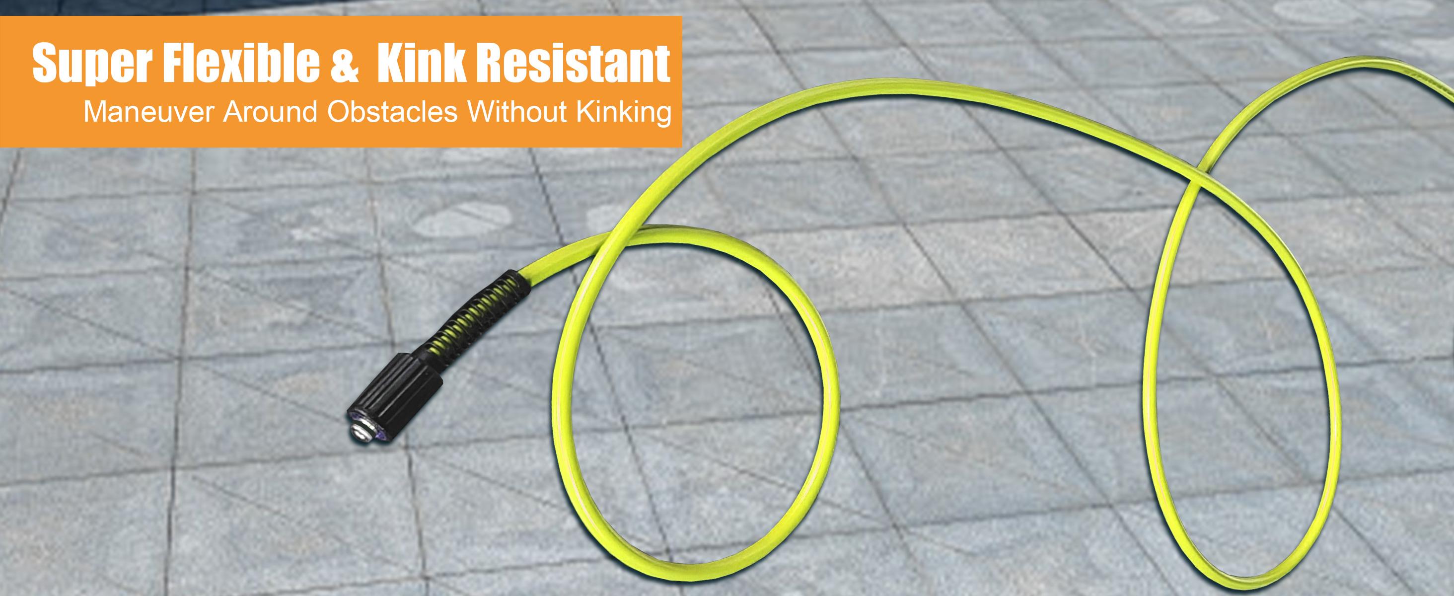 M MINGLE Pressure Washer Hose 50 FT x 1/4" - Replacement Power Wash Hose with Quick Connect Kits - High Pressure Hose with M22 14mm Fittings - 3600PSI, ChristmasGift