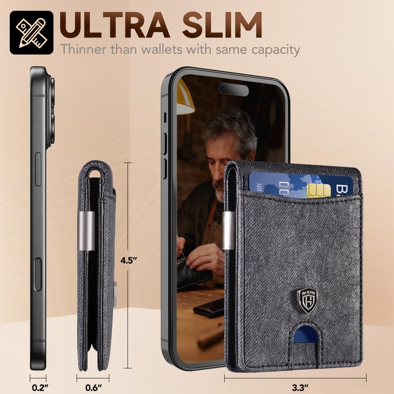HAILTH Denim Men's Slim Wallet with RFID Blocking