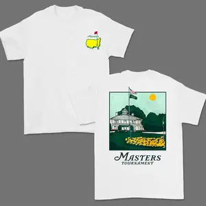 Masters Tournament 2025 Shirt Vintage Cotton Breathable Fabric Classic Collar Augusta Golf Club Menswear Trendy Gift for Men Women Golf Fans