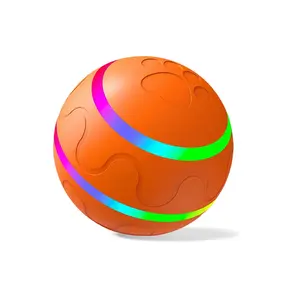 Pet Record Interactive Dog Toys Dog Ball, [Newly Upgraded] Durable Motion Activated Automatic Rolling Ball Toys for/Small/Medium/Large Dogs,USB Rechargeable(Orange)