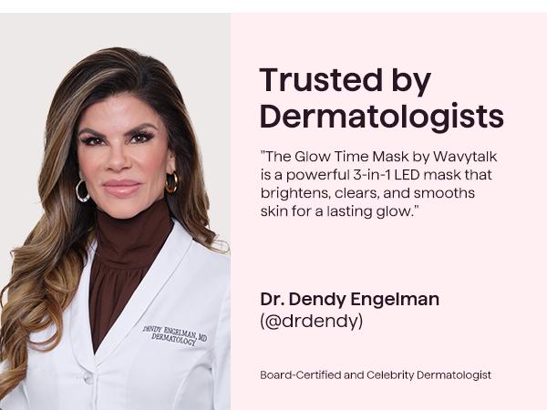 Wavytalk Glow Time LED Therapy Face Mask for Anti-Fine Line, Anti-Acne, and Skin Rejuvenation with Red, Near-Infrared Light, Blue and Amber Light,Perfect Gift