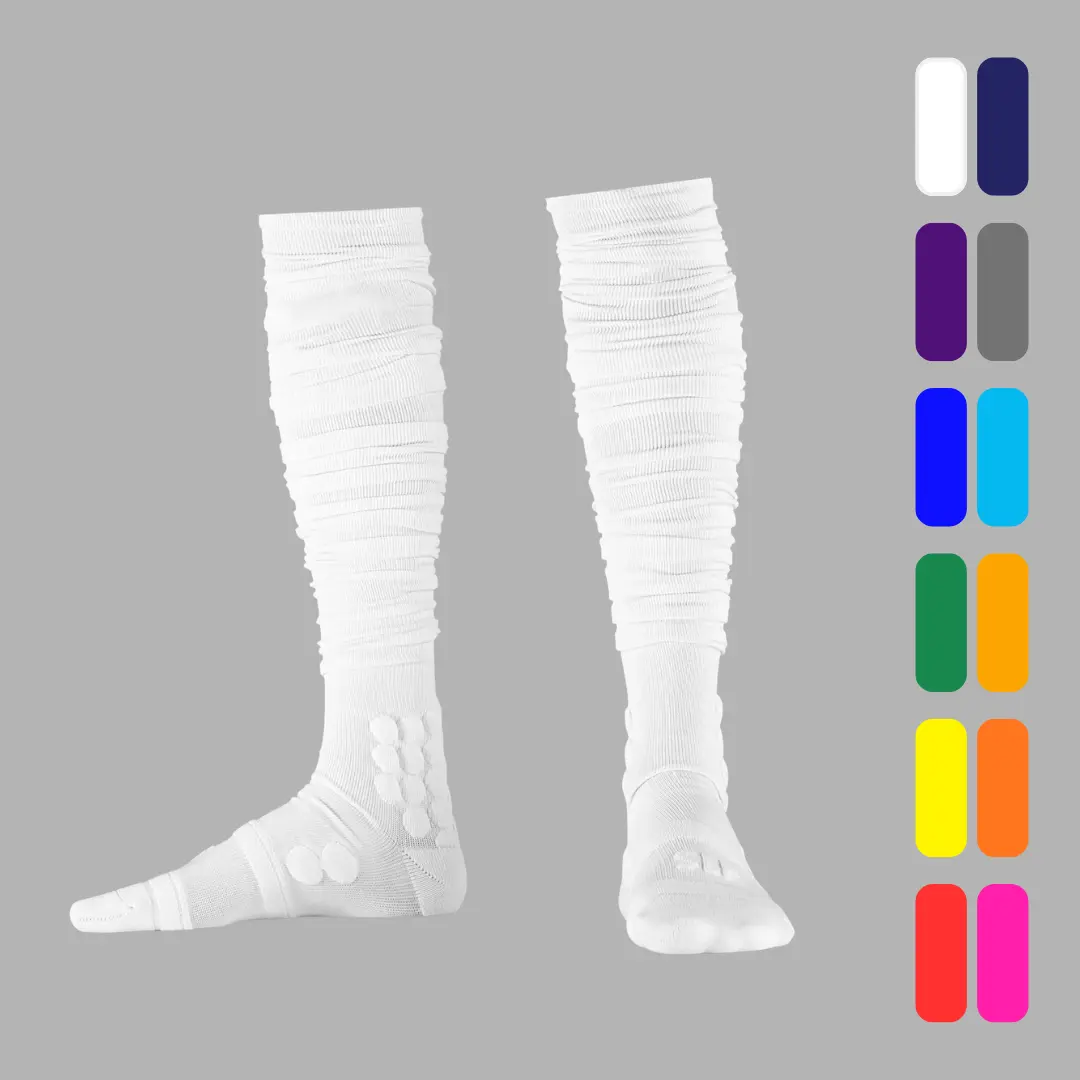 SLEEFS Padded Sports Socks - Multiple Colors - Premium Nylon/Spandex Blend for Moisture-Wicking & Support - Ideal for Football, Soccer, Baseball, and Running - Versatile Ribbed Elastic Design for All Sports