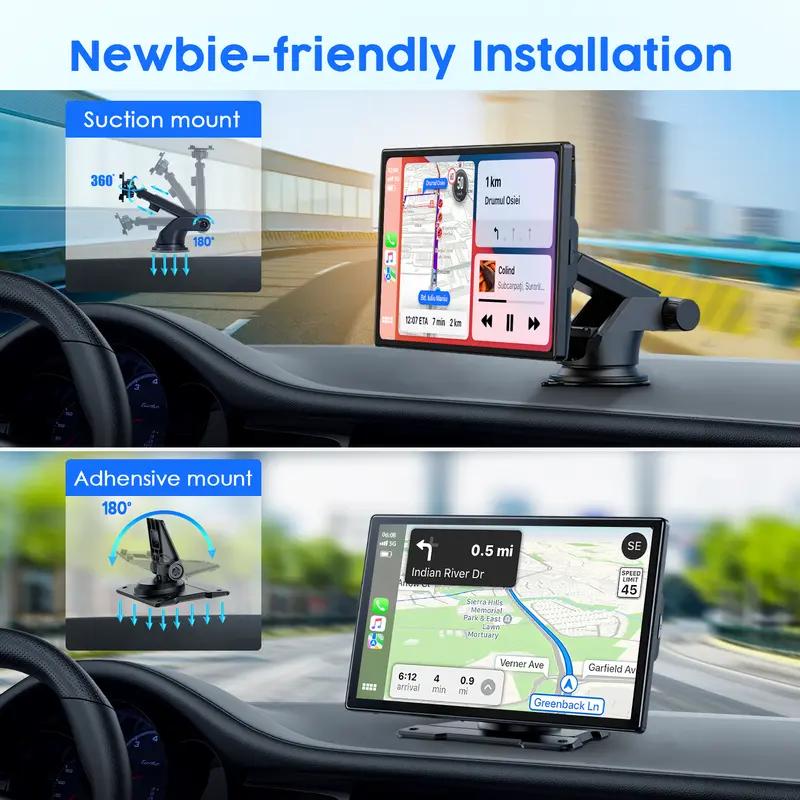 Whatook 9 inch Portable Wireless Carplay with 1080p Backup Camera GPS Navigation Mirror Link Voice Control Bluetooth Car Stereo Upgrade Whatook 9 inch Portable Wireless Carplay with 1080p Backup Camera GPS Navigation Mirror Link Voice Control Bluetooth Car Stereo Upgrade