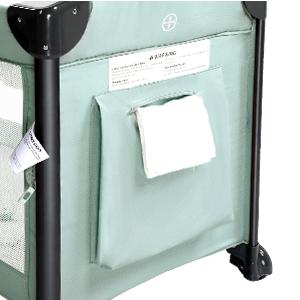 JOYMOR 3 in 1 Baby Bedside Bassinet, Bedside Sleeper with Mattress and Sheet, Convert to Bassinet, Playpen, Foldable Travel Baby Bed, with Toy, Wheels, Brake, Carry Bag