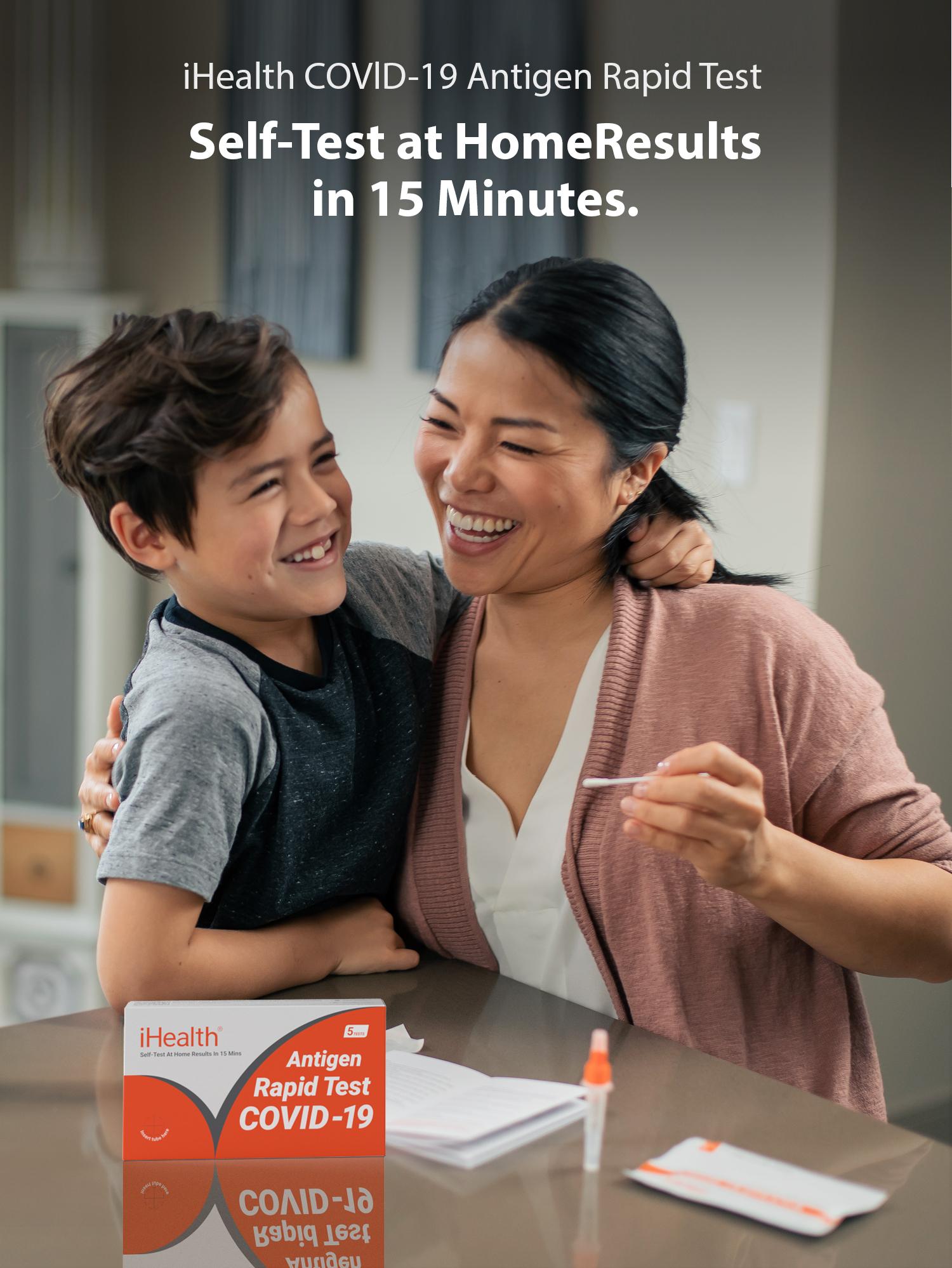 iHealth COVID-19 Antigen Rapid Test, 1 Pack, 5 Tests Total, FDA EUA Authorized OTC at-Home Self Test, Results in 15 Minutes with Non-invasive Nasal Swab, Easy to Use & No Discomfort iHealth COVID-19 Antigen Rapid Test, 1 Pack, 5 Tests Total, FDA EUA Authorized OTC at-Home Self Test, Results in 15 Minutes with Non-invasive Nasal Swab, Easy to Use & No Discomfort