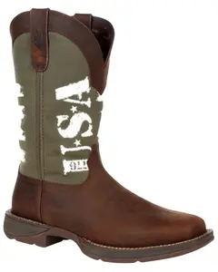 Durango Men's Army Green Usa Western Performance Boot Square Toe - Ddb0313