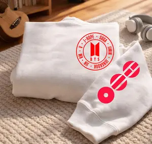 Kpop Comeback Embroidered Sweatshirt/ Hoodie, Fans World Tour Concert Crewneck, K-Pop Album embroidery