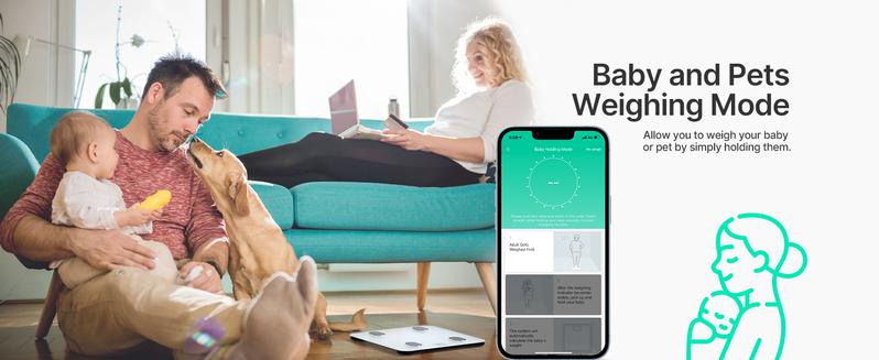 FITINDEX 2-in-1 Body Analysis Kit, Smart Bluetooth Body Scale & Tape Measure - Sync with App for Weight, BMI, Fat%, 12 Body Metrics, Muscle Gain Tracking & Health Reports, Body Composition Analysis