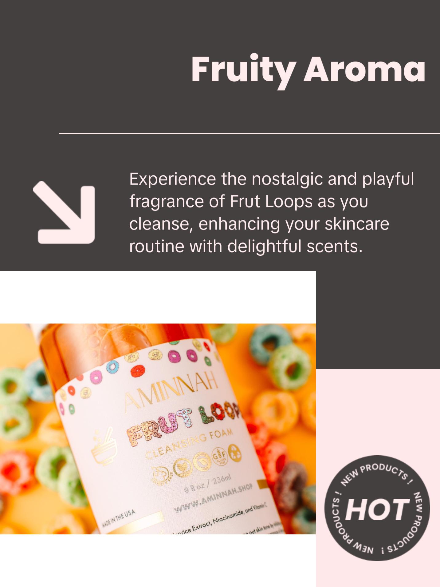 Frut Loops Cleansing Foam - Gentle Cleanser for Daily Skincare with Aroma and Fragrance