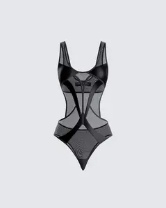 Yuna Black Mesh Bodysuit Yuna Black Mesh Bodysuit