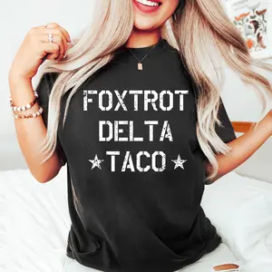 Foxtrot Delta TACO Shirt, Anti Trump Shirt, Subtle FDT Shirt,Hoodie and Sweatshirt for autumn and winter,Trump Always Chickens Out Tee, Anti Maga Shirt, Political Shirt, Feminist Gift