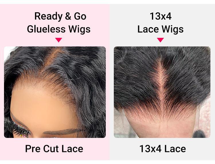 West Kiss Short Kinky Curly Ready Go Glueless Wigs Pre Cut Pre Bleached 7x4 Closure Wig 250% Density Human Hair Wig Pre Plucked 13x4 Lace Front Wigs