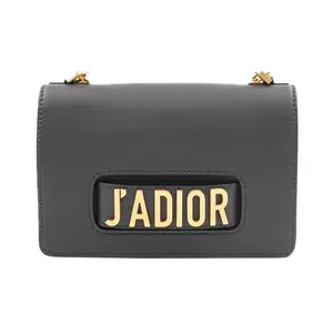 Pre-owned Dior Calfskin Crossbody Bags J'Adior Dark Grey Medium Crossbody Bag JM ZC075