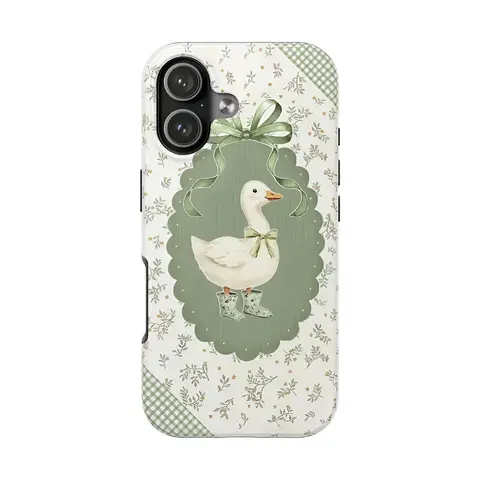 VYD Non-Woven Cute Animal Geese Phone Case - Protective Tough Casing, Cover, Protector Mobile Accessory for iPhone 11,12,13,14,15,15 Plus,16,16 Plus,17,18 Pro Max,16 Pro Max