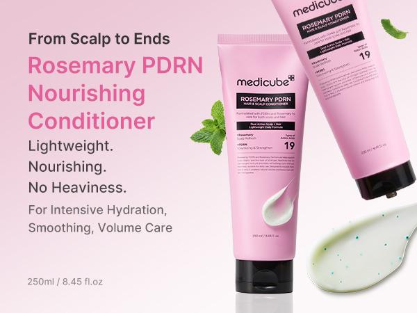 [NEW] [medicube] Rosemary PDRN Scalp-to-Hair Strengthening Set | Includes Shampoo, Conditioner, Scalp Serum | Hair Thinning Care Set for Dry & Oily, Damaged, Frizzy Hair, Oily Flaky-looking Scalp | Korea Hair Care