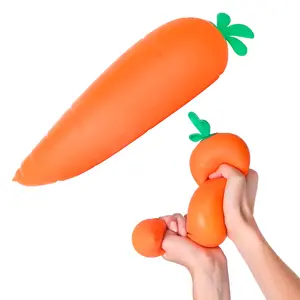Magical and Soft Carrot Toy - 11.5cm stress-relieving toy, suitable for children, teenagers and adults - Non-toxic material - Can be squeezed,  - Suitable for sensory games and outdoor play, stress-relieving toy, birthday gift, Relief Squishies