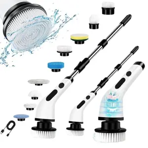 Electric Spin Scrubber, Cordless Shower Scrubber Full-Body IPX7 Waterproof, Electric Cleaning Brush with 9 Replaceable Brush Headsand 3 Adjustable Extension Handle, 2-Speed for Bathroom, Kitchen, Toilet, Window, Pool, tiktok shop deals