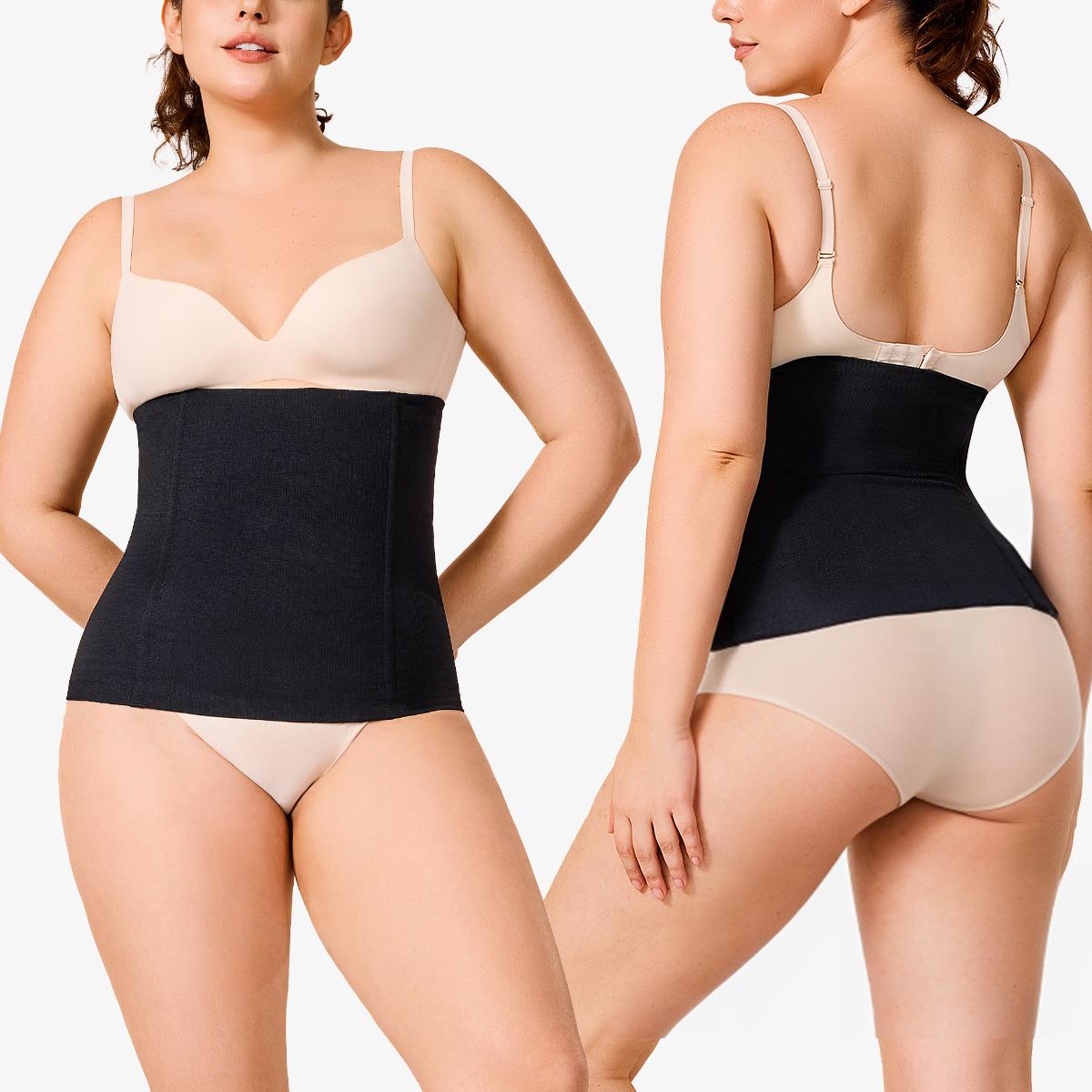 Nebility Women's Sport Shapewear Belt - Basic Minimalist, Black with Flex Waistband & Double-Layered Design, All-Day Comfort Curve Hugging Compression Womenswear