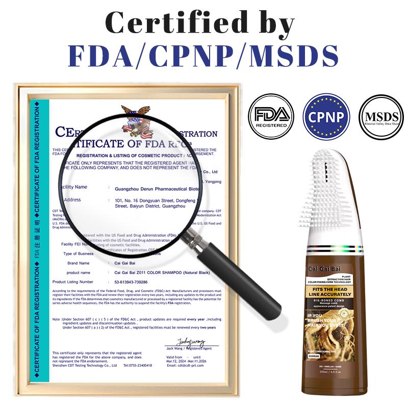 Brown and Black Hair Dye Home Use （Two-bottle set ） Integrated Comb Cream Plant Essence No Damage Long-lasting Color Fixing Plant-Based Ingredients