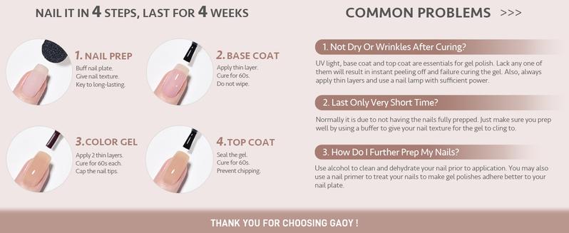 GAOY 36 Pcs Gel Nail Polish Set, 32 Colors All Season Gel Polish Kit Red Black White Nude Glitter with 4 Pcs Soak off Base Glossy Matte Top Coat & Builder for Nail Art DIY Manicure at Home