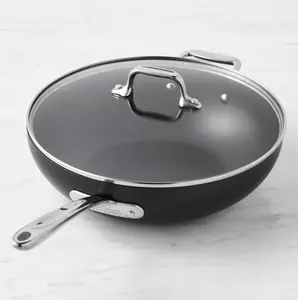 All-Clad HA1 Expert Hard Anodized Nonstick Covered Chef's Pan 12" Durable Aluminum with Stainless Steel Base PTFE Coating Oven Safe up to 500°F