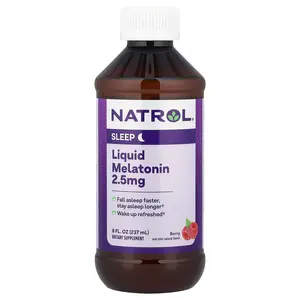 Natrol Liquid Melatonin, Berry, 2.5 mg, 8 fl oz (237 ml)