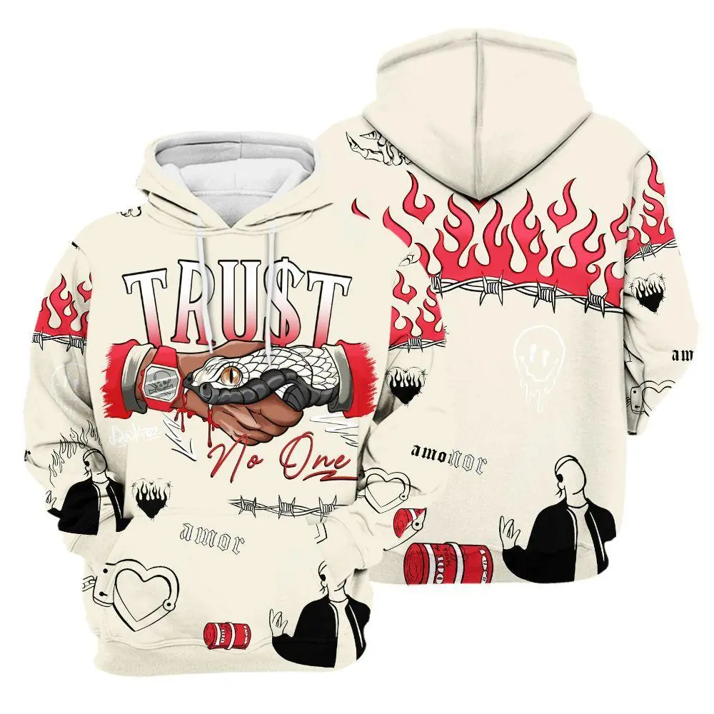 Hoodie To Match Low OG Sail 1s - Snake Trust No One All Over Print