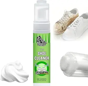 Suede and nubuck cleaner, New suede shoe cleaner with brush, no-rinse foam shoe cleaner kit for leather, boots, knits, canvas, nubuck, fabric, tennis