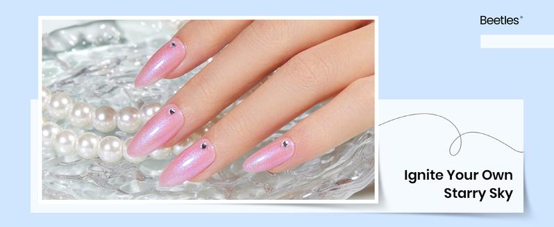 Beetles Gel Top Coat Glitter Soak Off Nail Polish with Gold Glitter for Nail Art and Long Nails Powder Manicure Cosmetic Uv Cutics #dealsforyoudays