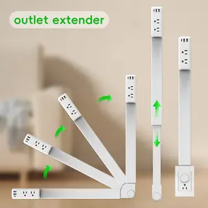 Reconfigurable expandable power socket, power socket extender can rotate the socket by 180 degrees
