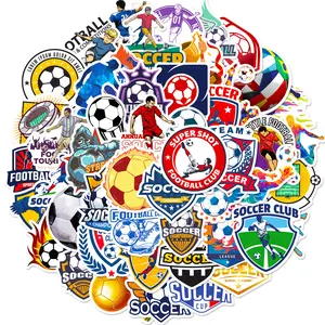 50Pcs World Cup Soccer Stickers | Waterproof Vinyl Decals for Water Bottles, Laptops, Skateboards | Soccer Fan Gift for Teens, Boys & Sports Enthusiasts