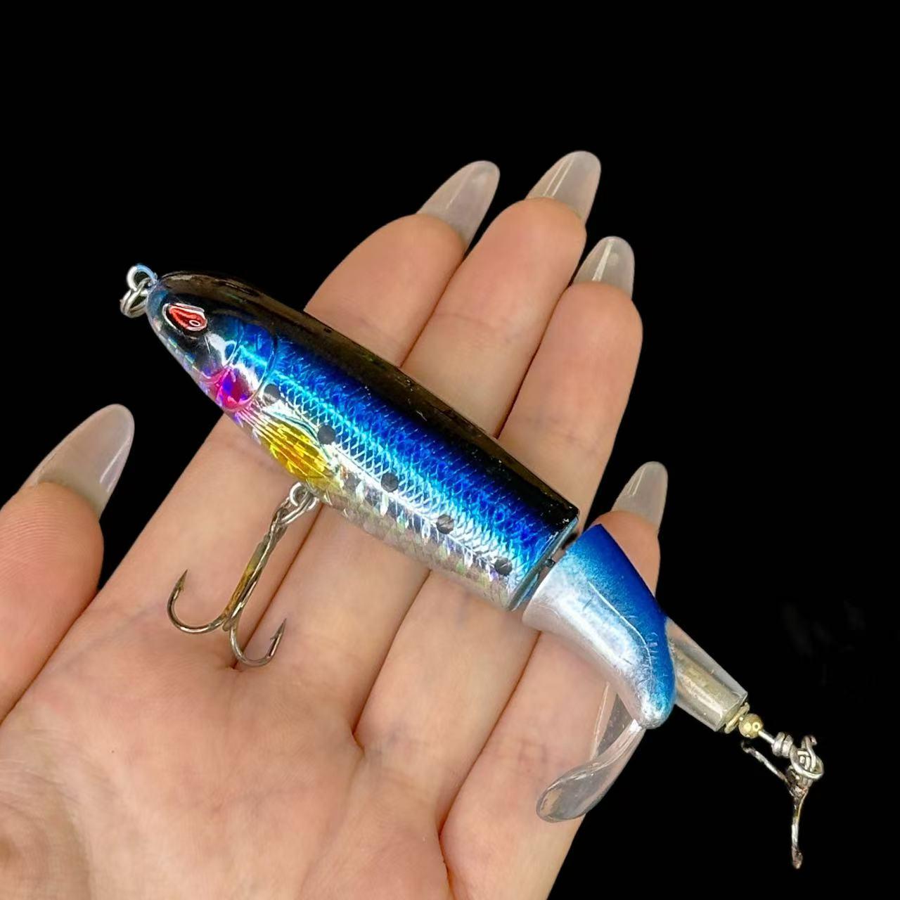 EXCROCK 5/10pcs Artificial Fishing Lure with box, 13.5g Simulation Fishing Lure with Hook, Fishing Accessories for Outdoor Fishing Equipment, 10cm Whopper Plopper, Swimbaits, Fishing Lure Bait detail 7