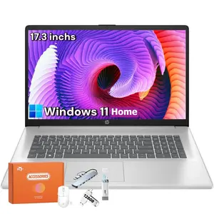 HP 17.3'' Laptop for Business & Student - Windows 11 Home • 17.3" HD+ Display • Intel 8-Core i3-N305(Beat i5-1135G7) • up to 32GB RAM + 512GB SSD • Wi-Fi 6 • Copilot +PC • Full-Size Keyboard • Bundle Accessories Kit