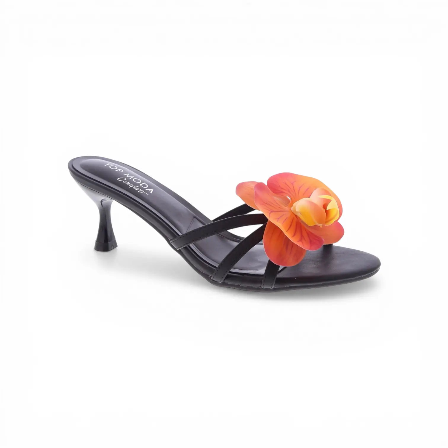 Orchid Bloom Flower Heel Sandals Women  Summer Chic