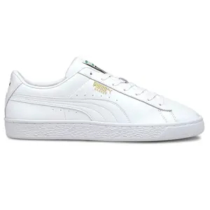 PUMA Mens Basket Classic Xxi Lace Up Sneakers Shoes Casual - White
