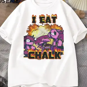 Deltarune Inspired “I Eat Chalk” Funny Graphic – Cotton T-Shirt, Sweatshirt & Hoodie – Casual Unisex Gamer Streetwear JI6