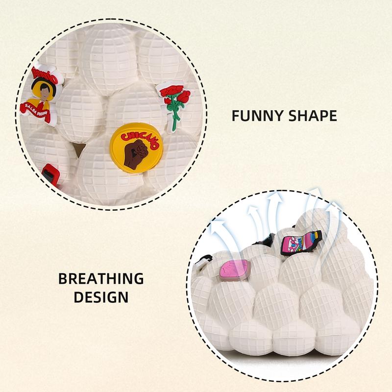 Lumubby Unisex Bubble Slide Summer "Poop Feeling" Grape Slippers Trendy EVA Anti Slip Home Massage Foot Soles for Bathing in the Shower Unisex Orange 3D Bubble Look Cloud like Comfort Footwear Women Shoe Soft