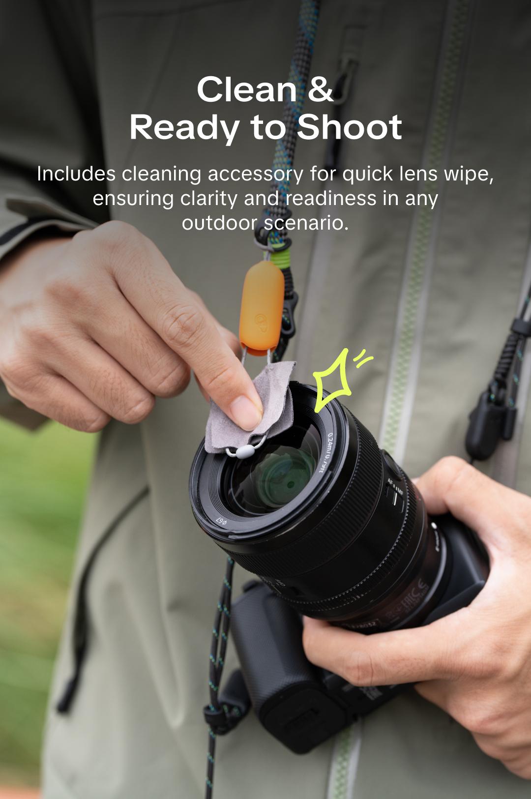 PGYTECH Camera Strap Slim for Mirrorless - Leather Harness Quick Release Adjustable Camera Neck Shoulder Strap for Compact Camera, Instant Camera and Smartphone