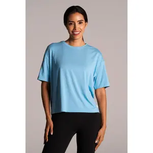 Women's Studio Yoga Short Sleeve T-Shirt | Arctic Blue