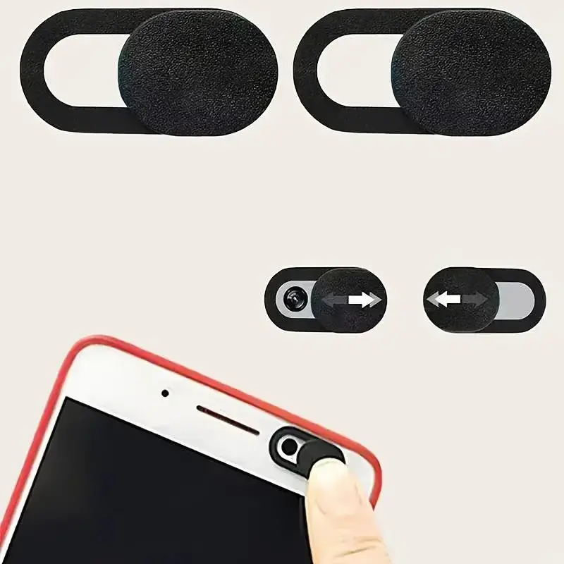 [20 piece set] Ultra thin network camera protective cover, suitable for laptops, desktops, personal computers, and smartphones, protecting your privacy and security, color: black