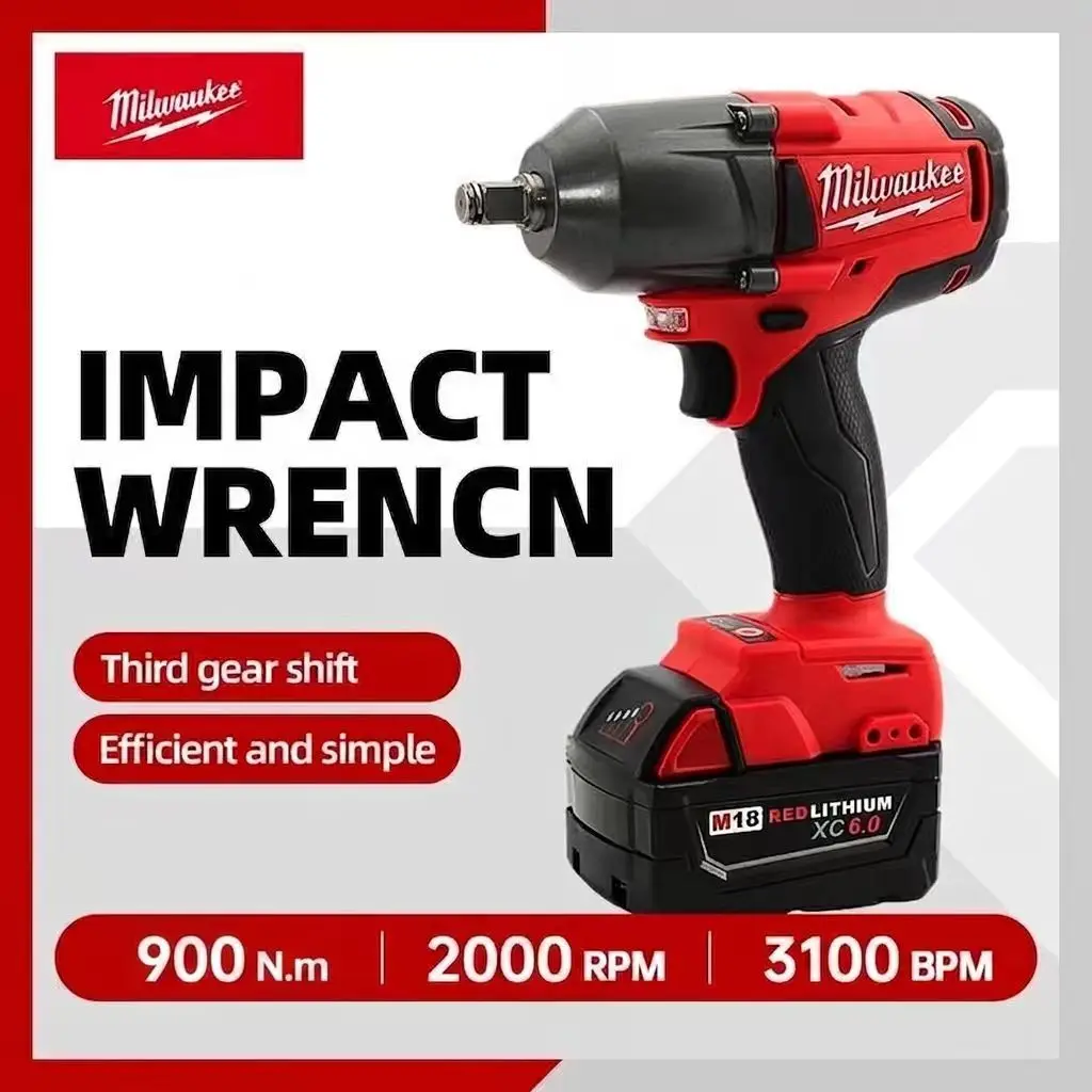 Milwaukee Cordless  Wrench 900N.M Torque Brushless Impact Wrench Long-Life