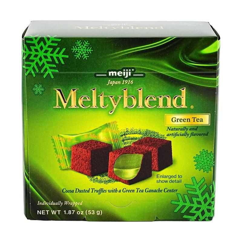 MEIJI MELTYBLEND Matcha Truffle Chocolate 53g - Japanese Creamy White Chocolate with Rich Matcha Filling, Perfect Snack for Tea Time