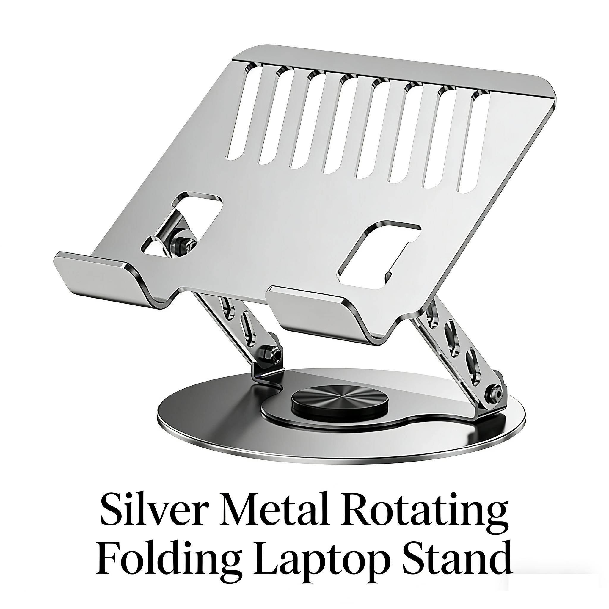 360° Rotatable Tablet Stand Adjustable Foldable Desktop Notebook Stand Holder for 10-17 Inch Laptop Tablet(Large)