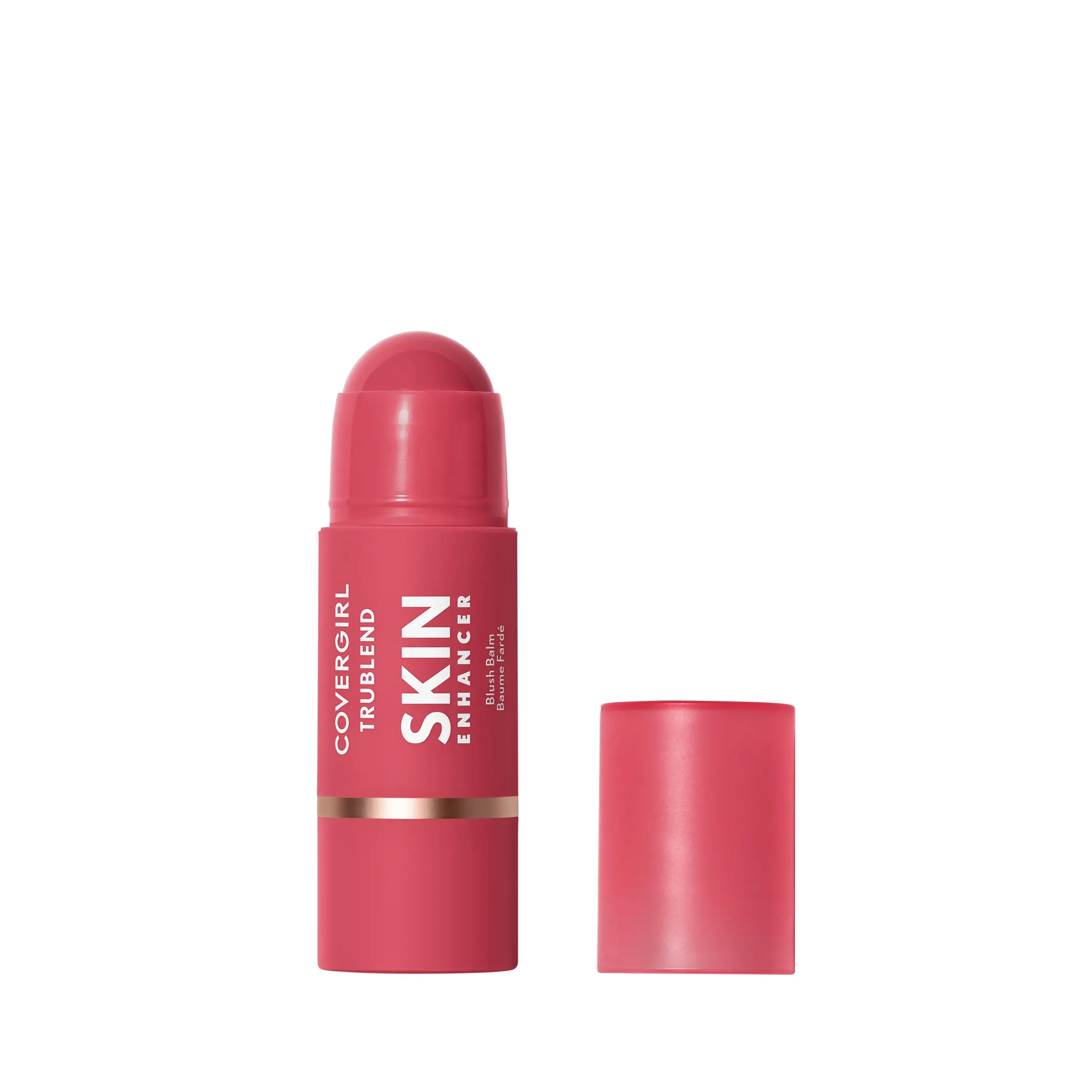 COVERGIRL TruBlend Skin Enhancer Balm Stick - Pomegranate & Raspberry Infused Cosmetic, Buildable Creamy Blush for Dewy Glow (Also Works as Bronzer or Highlighter for Any Beauty Cosmetics Routine), Makeup