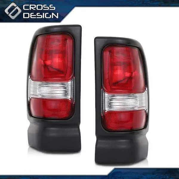 CROSSDESIGN Rear Tail Light Assembly Pair, Factory-Direct Automotive Lighting Accessories, Fit for 1994-2001 Dodge Ram 1500, 2500, 3500 Pickup Car Lights Set