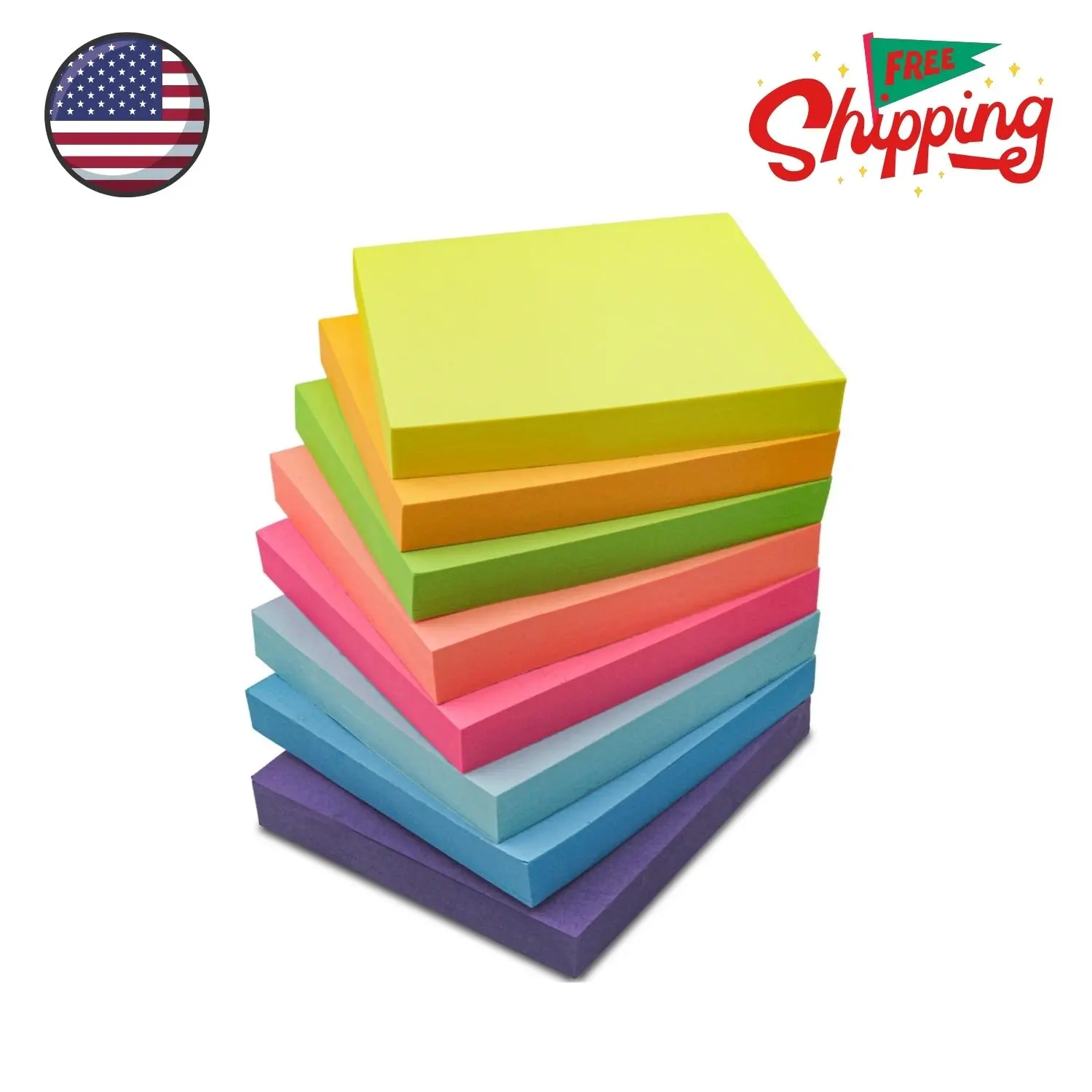 Sticky Notes 3x3, 8 Pack Sticky Pads 100 Sheet/Pad